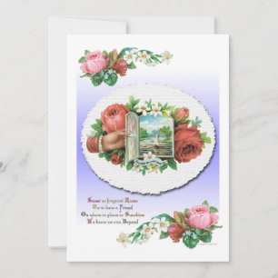 Victorian Roses Vinatge Kunst Einladungsvorlage Einladung
