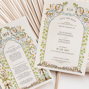 Victorian Royal Elegance Hochzeit - Termin vormerk Einladung