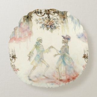 Victorian Skeleton Ballroom  Rundes Kissen