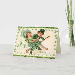 Victorian St. Patrick's Day Greeting Card Karte