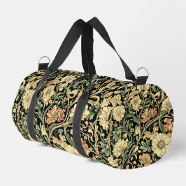 Victorian-style floral pattern duffle bag