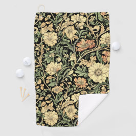 Victorian-style floral pattern golfhandtuch