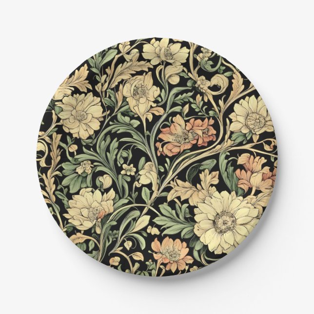 Victorian-style floral pattern  pappteller (Vorderseite)