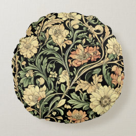 Victorian-style floral pattern rundes kissen