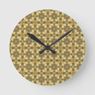 Victorian Style Wallpaper Runde Wanduhr