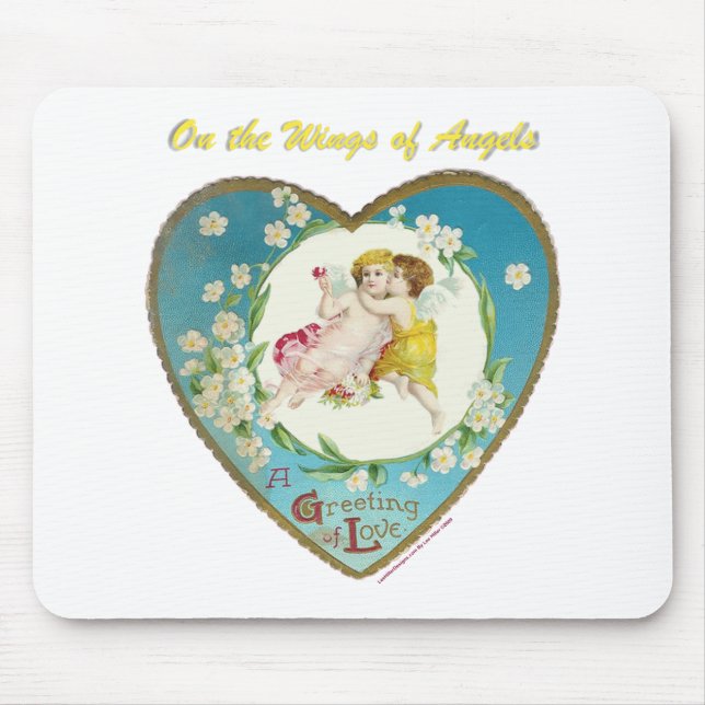 Victorian Valentine On the Angels of Angels Gifts Mousepad (Vorne)