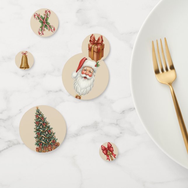 Victorian Watercolor Santa Christmas Collection Konfetti (Gruppe)