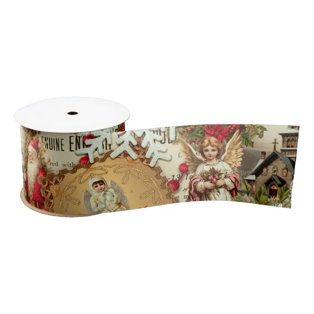 Victorian Yuletide Treasures Collage Satinband (Spule)