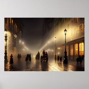 Victoriana Elegance 1888 London Poster