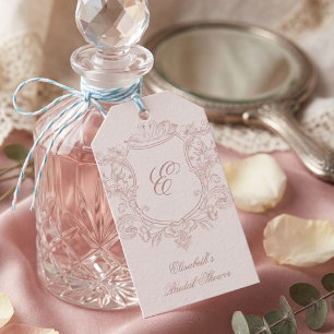victorianische Blumengartenhochzeit Geschenkanhänger