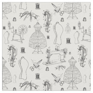 victorianische Schneiderpuppe antike Nähmaschine T Stoff