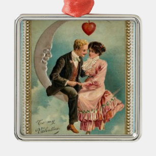victorianische Valentinskarten Ornament Aus Metall