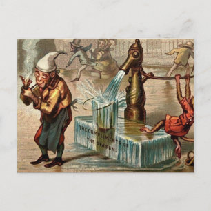 Victorianischer Affen-Weihnachten Postkarte