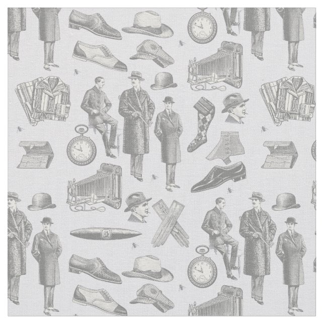 victorianischer Männerstil antike Herrenbekleidung Stoff (Nahaufnahme)