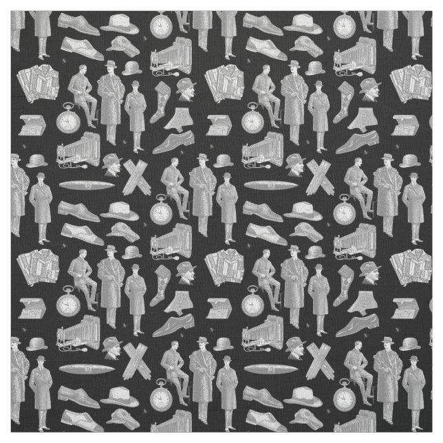 victorianischer Männerstil antike Herrenbekleidung Stoff (Muster)