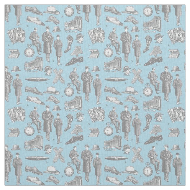 victorianischer Männerstil antike Herrenbekleidung Stoff (Muster)