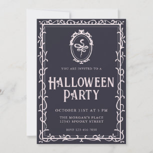 Victorianischer Rahmen Schlangen Halloween-Party Einladung