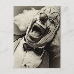 Victorianischer seltsamer lustiger Clown Postkarte