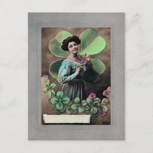 Victorianischer St. Patrick's Day Postkarte