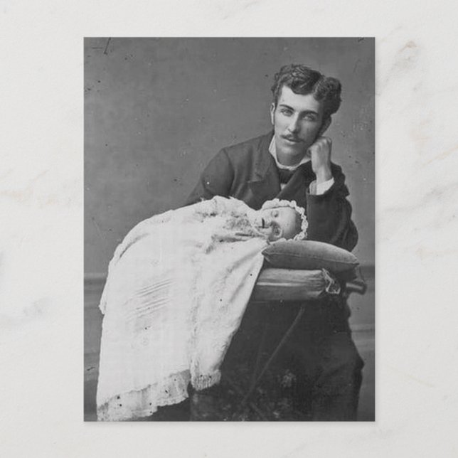Victorianischer Todesfoto Postkarte (Vorderseite)