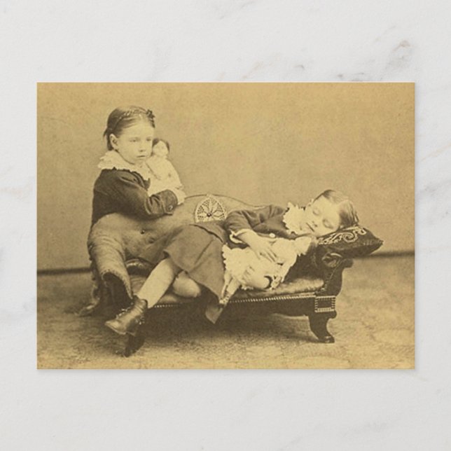 Victorianischer Todesfoto Postkarte (Vorderseite)