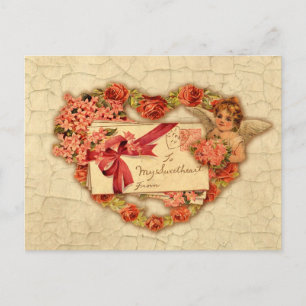 Victorianischer Valentinstag Feiertagspostkarte
