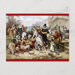 Victorianisches Erntedankfest-Postkarte Feiertagspostkarte