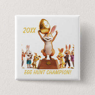 Victorious Bunny Egg Hunt Champion Button