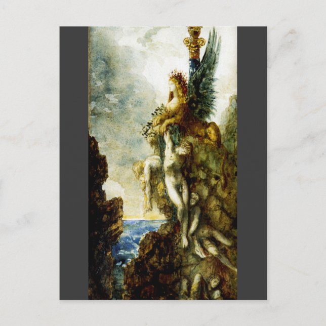 Victorious Sphinx von Gustave Moreau Postkarte (Vorderseite)
