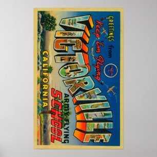 Victorville, Kalifornien - Armee-Flugschule Poster