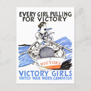 Victory Girls Vintage Kriegszeit Postkarte