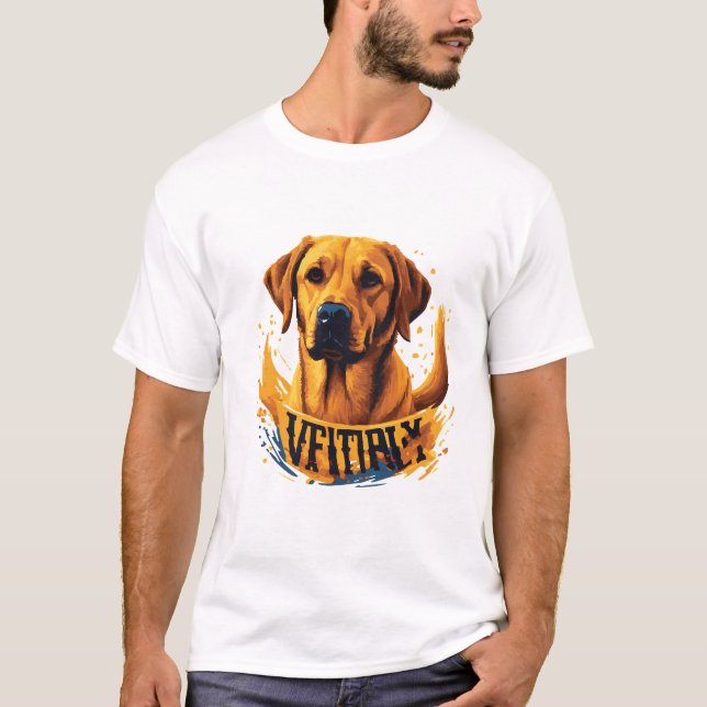 Victory Golden Labrador Dog T-Shirt (Vorderseite)