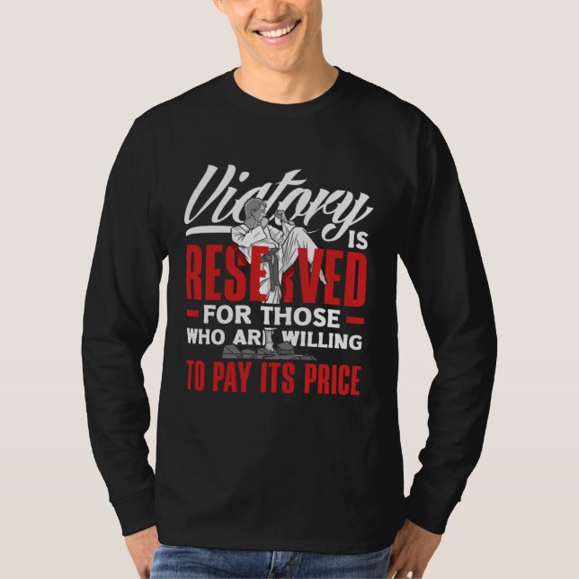 Victory Is Reserved Aikido Karate Jiu Jitsu T-Shirt (Vorderseite)