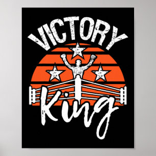 Victory King - Boxfan Fitnessstudio Boxer Kickboxe Poster