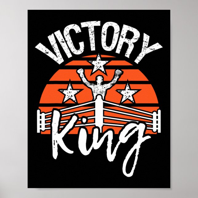 Victory King - Boxfan Fitnessstudio Boxer Kickboxe Poster (Vorne)