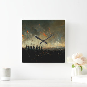 Victory Quadratische Wanduhr