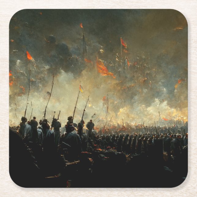 Victory Rechteckiger Pappuntersetzer (Vorderseite)