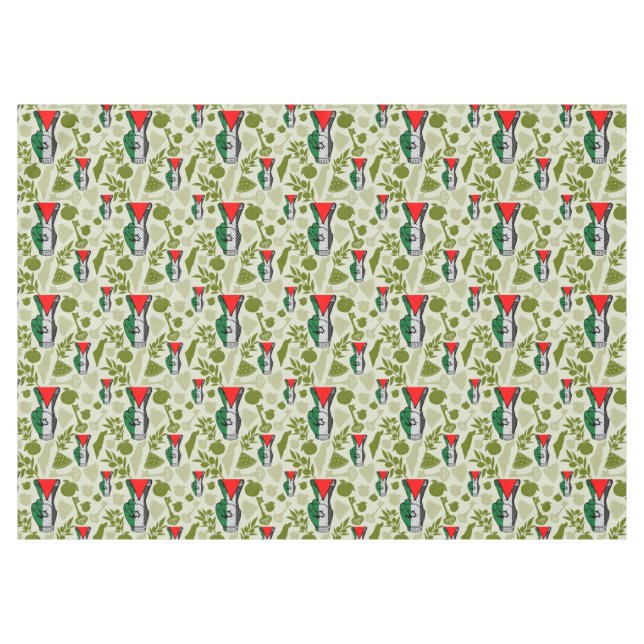 Victory Sign Hand Resistance Red Triangle Symbol Tischdecke (Vorderseite (Horizontal))