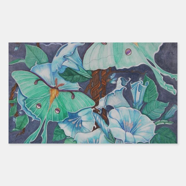 Vida de la Luna Rechteckiger Aufkleber (Vorderseite)