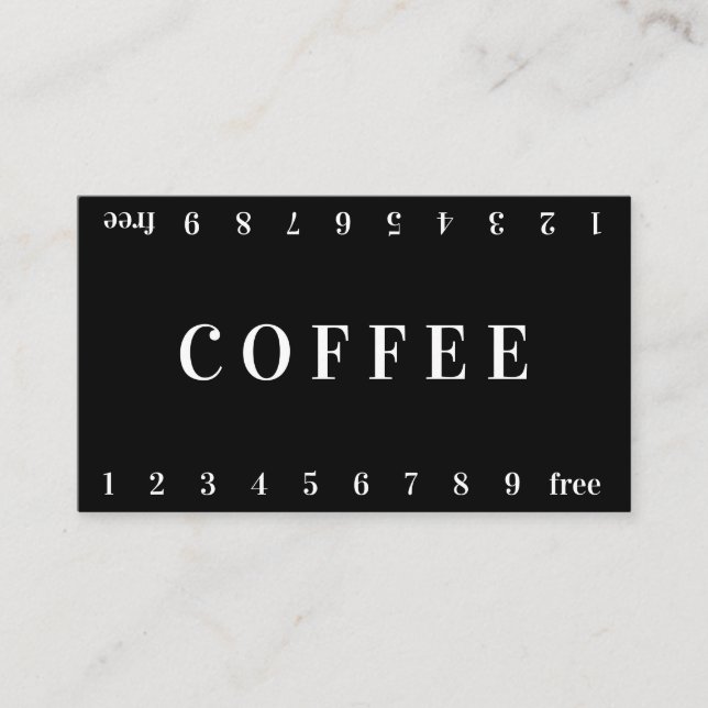 Vida Double Number Loyalty Coffee Punch Card Treuekarte (Vorderseite)