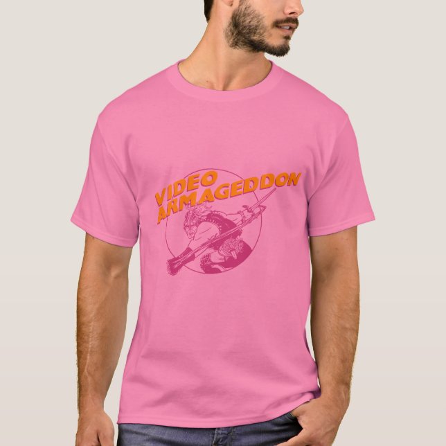 Video Armageddon - 80er Pink Mens T-Shirt (Vorderseite)