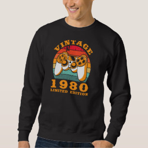 Video Console Gaming Controller Gamer Geboren 1980 Sweatshirt