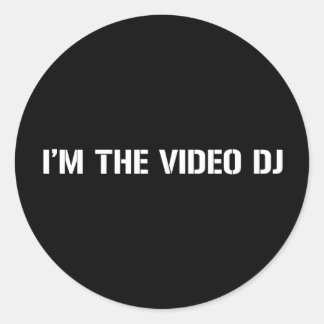 Video DJ Runder Aufkleber