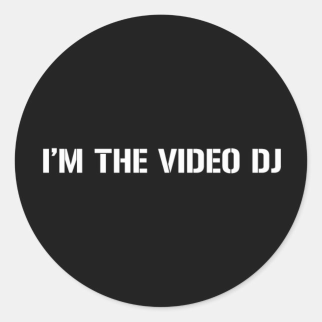 Video DJ Runder Aufkleber (Vorderseite)