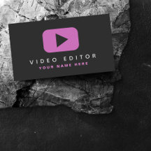 Video Editor Filmaker Pink & Black Social Media 