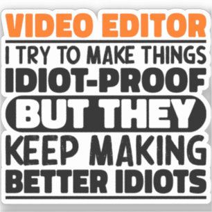 Video Editor Ich versuche Dinge zu machen Lustige  Aufkleber