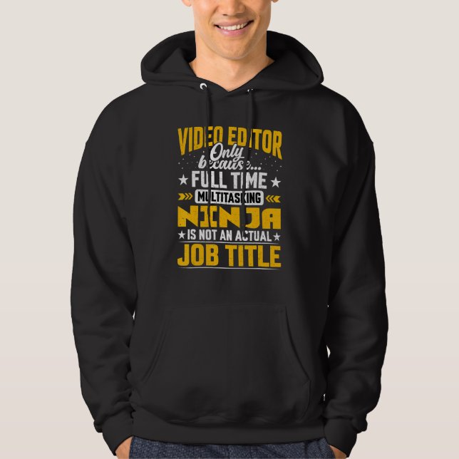 Video-Editor Job Titel Hoodie (Vorderseite)