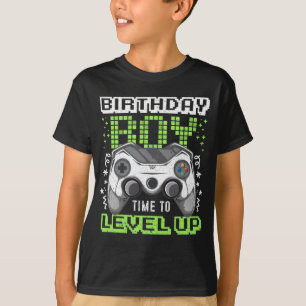 Video Game Birthday Boy Time to Level Up Gamer T-Shirt
