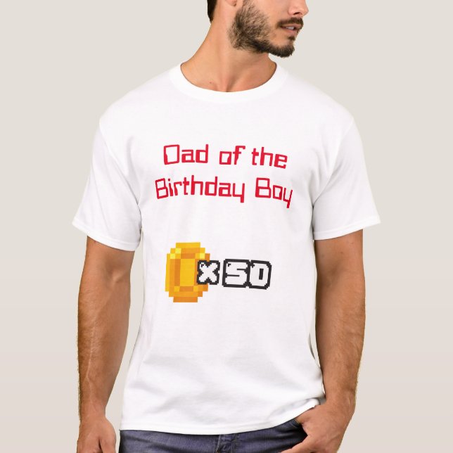 Video Game Birthday Vater T - Shirt (Vorderseite)