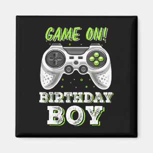 Video Game Boy Geburtstagsparty Dekorationen Zeit Magnet